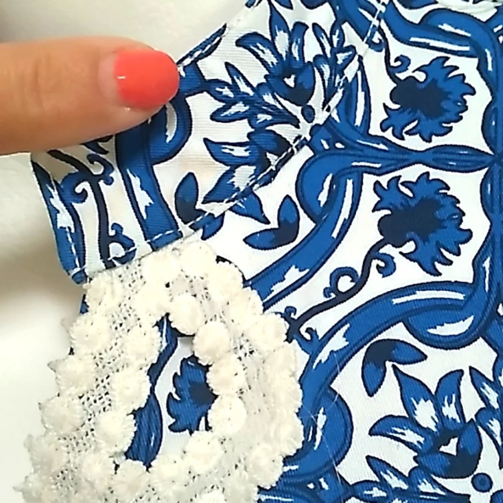 Mudpie Lace Detail Paisley Pattern Dress. Size XS - Picture 7 of 13